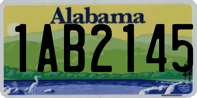 AL license plate 1AB2145