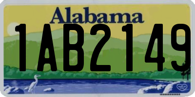 AL license plate 1AB2149
