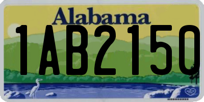 AL license plate 1AB2150
