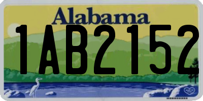 AL license plate 1AB2152