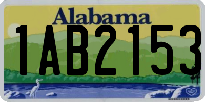 AL license plate 1AB2153