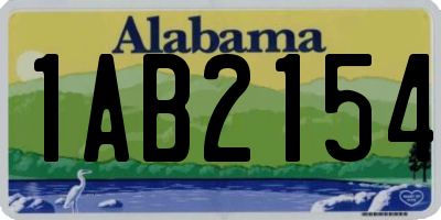 AL license plate 1AB2154