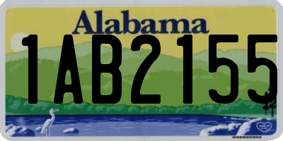 AL license plate 1AB2155