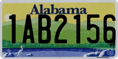 AL license plate 1AB2156