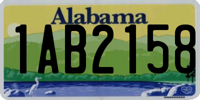 AL license plate 1AB2158