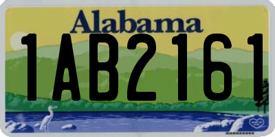 AL license plate 1AB2161