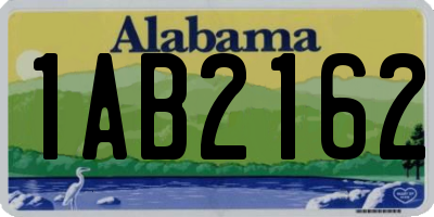 AL license plate 1AB2162