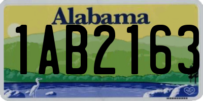 AL license plate 1AB2163