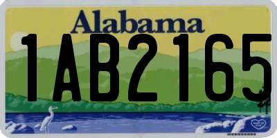 AL license plate 1AB2165