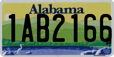 AL license plate 1AB2166