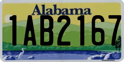 AL license plate 1AB2167