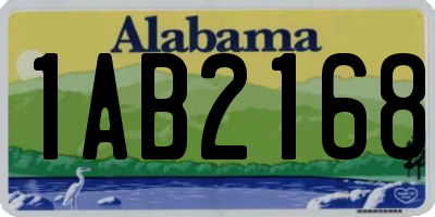 AL license plate 1AB2168