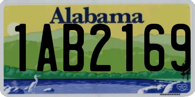 AL license plate 1AB2169