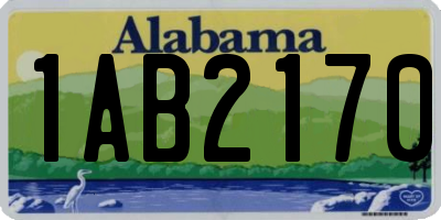 AL license plate 1AB2170