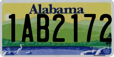 AL license plate 1AB2172