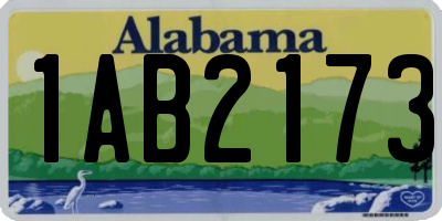 AL license plate 1AB2173