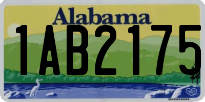 AL license plate 1AB2175