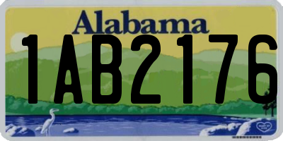 AL license plate 1AB2176