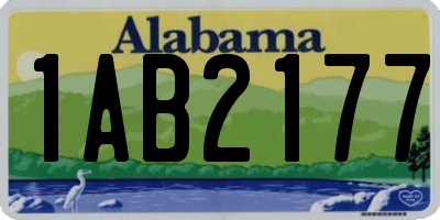 AL license plate 1AB2177