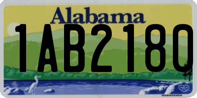 AL license plate 1AB2180