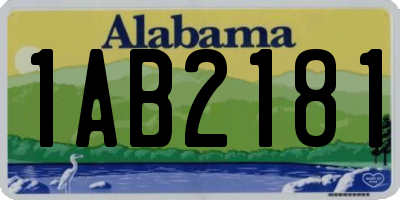 AL license plate 1AB2181