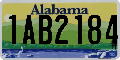 AL license plate 1AB2184