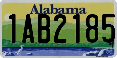 AL license plate 1AB2185