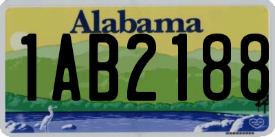 AL license plate 1AB2188