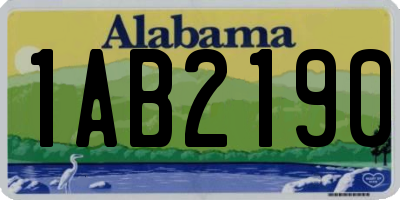 AL license plate 1AB2190