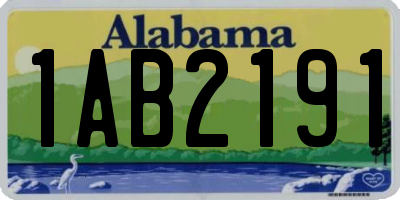 AL license plate 1AB2191