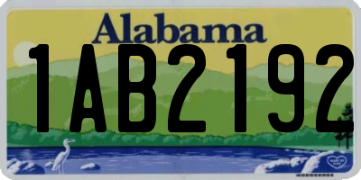 AL license plate 1AB2192