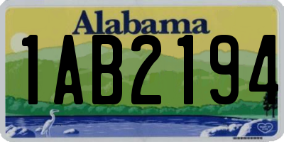 AL license plate 1AB2194