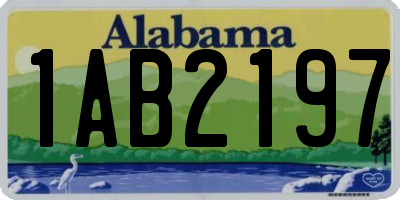 AL license plate 1AB2197