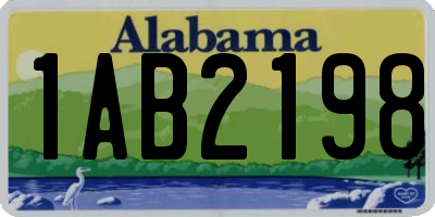 AL license plate 1AB2198