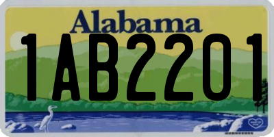 AL license plate 1AB2201