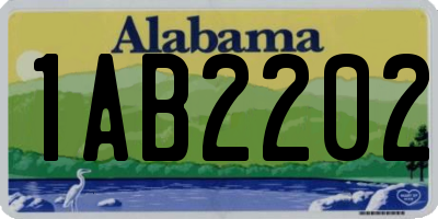 AL license plate 1AB2202
