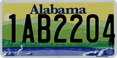 AL license plate 1AB2204