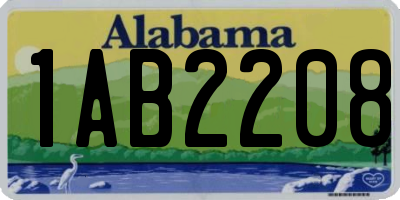 AL license plate 1AB2208