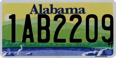 AL license plate 1AB2209