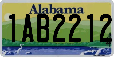 AL license plate 1AB2212