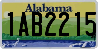 AL license plate 1AB2215