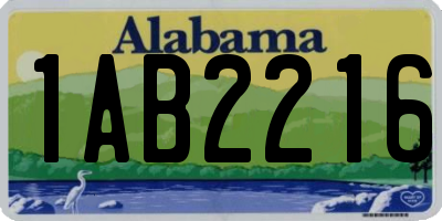 AL license plate 1AB2216