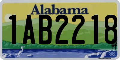 AL license plate 1AB2218