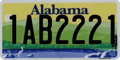 AL license plate 1AB2221