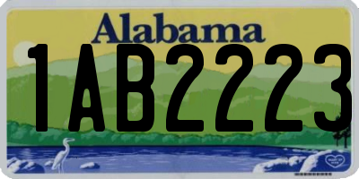 AL license plate 1AB2223