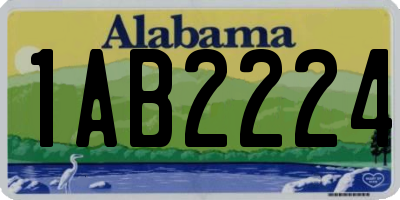 AL license plate 1AB2224