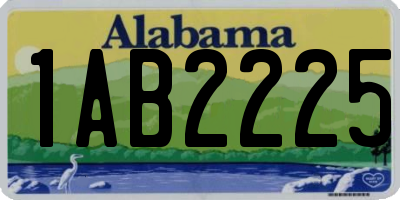 AL license plate 1AB2225