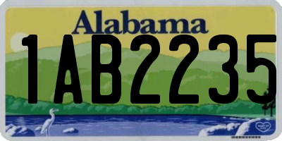 AL license plate 1AB2235