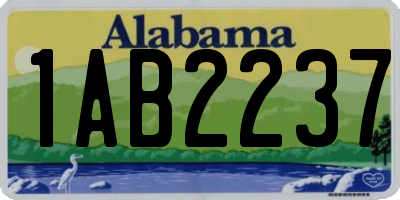 AL license plate 1AB2237