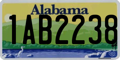 AL license plate 1AB2238